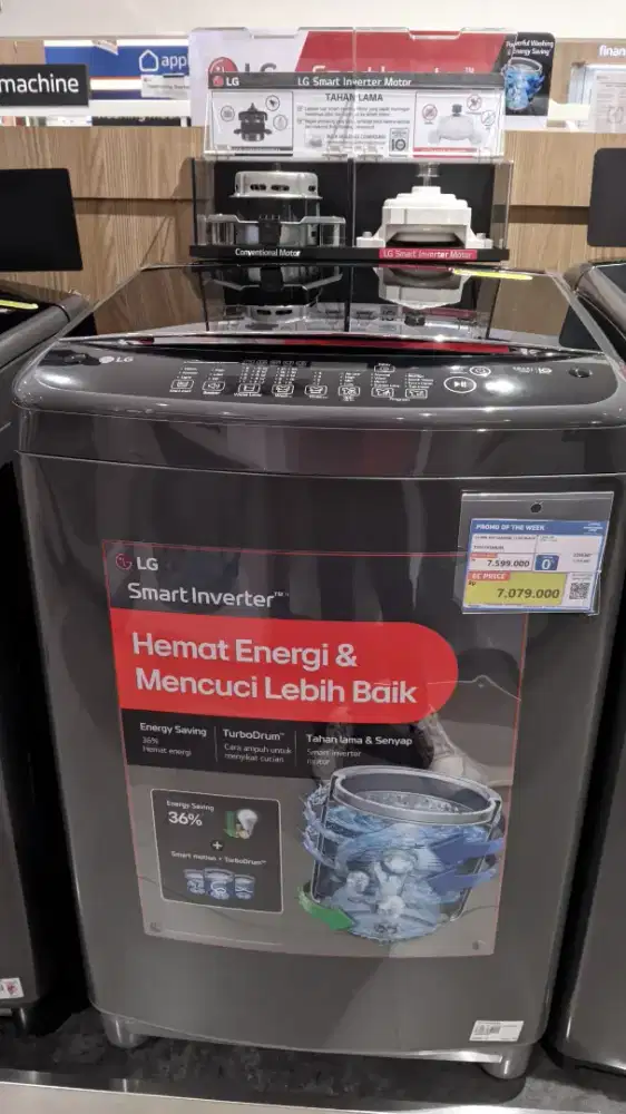 LG WM TOP LOADING 13KG BLACK