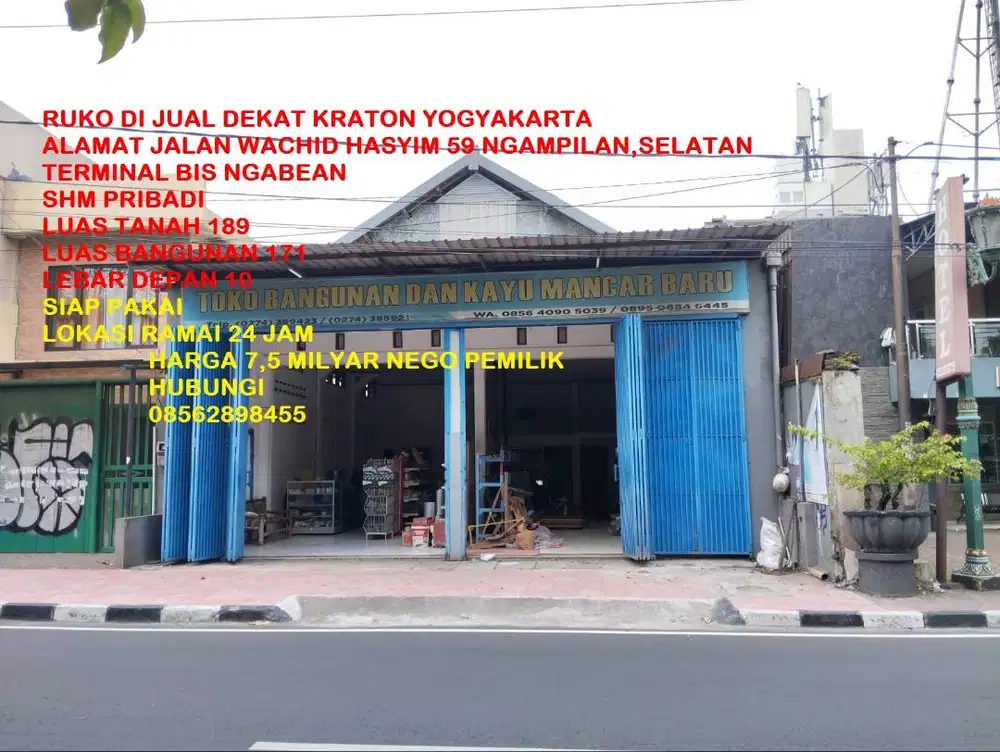 RUKO DIJUAL DEKAT KRATON YOGYAKARTA