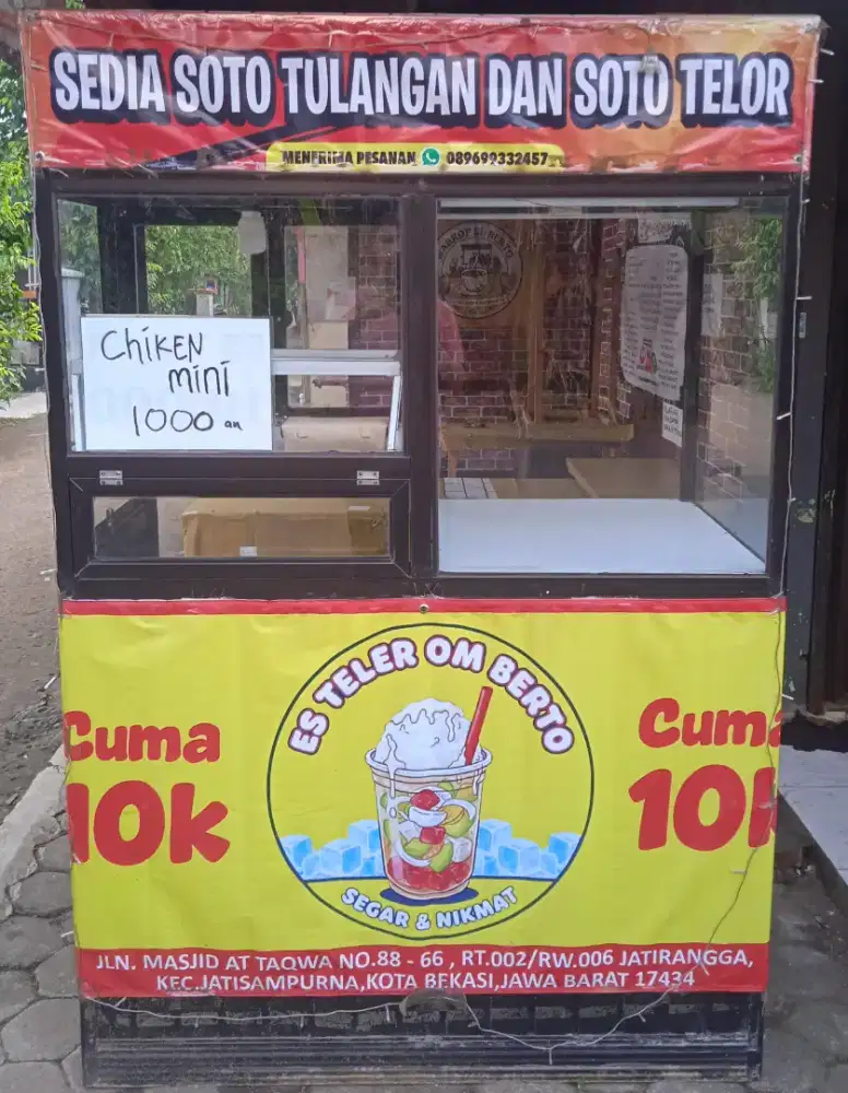 Gerobak etalase full almunium