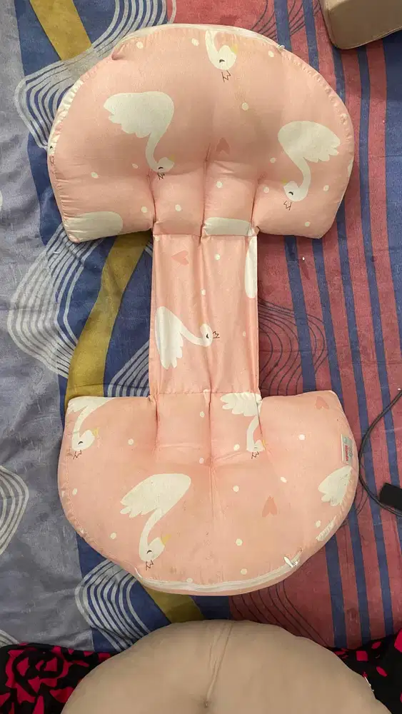 Bantal Bumil Premium Penyangga Perut (Nursing Pillow) Angsa Pink Murah