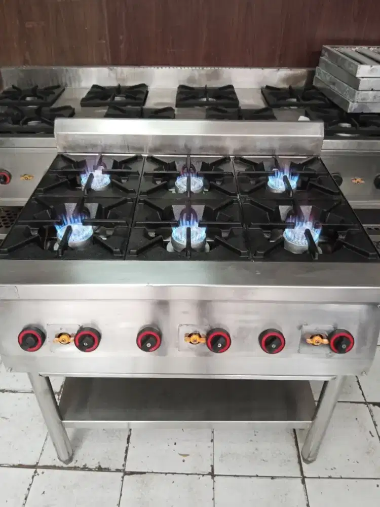 Kompor 6 tungku Haigh pressure, tungku baru+Burner baru+jaringan baru