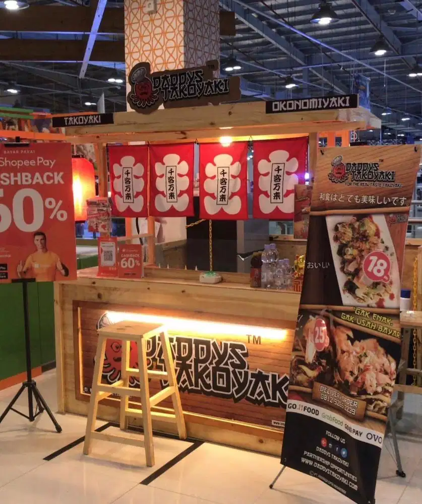 Jual booth bekas jualan takoyaki