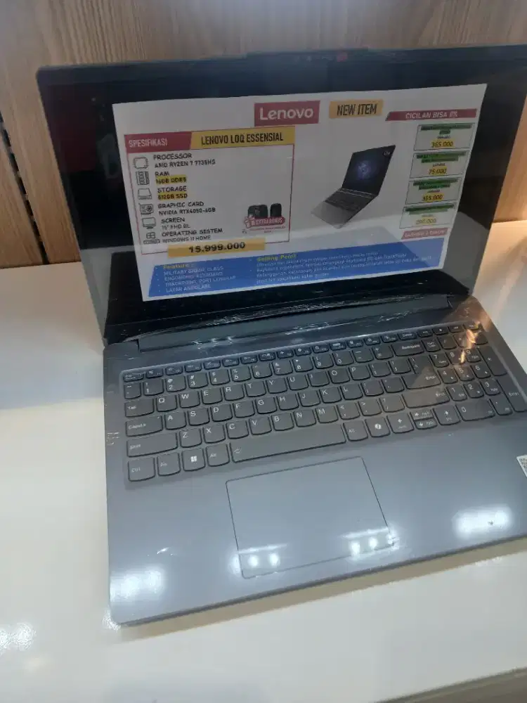 Promo cicilan laptop lenovo loq esential bunga 0% free2x cicilan