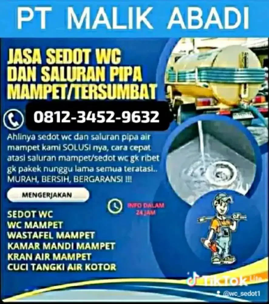 Sedot Wc dan saluran sumbat