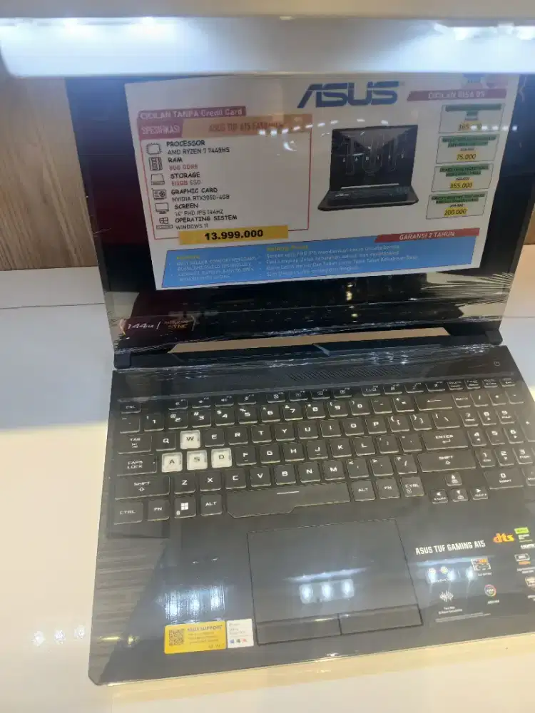 Promo cicilan laptop Asus tuff 15 bung 0% free2x cicilan