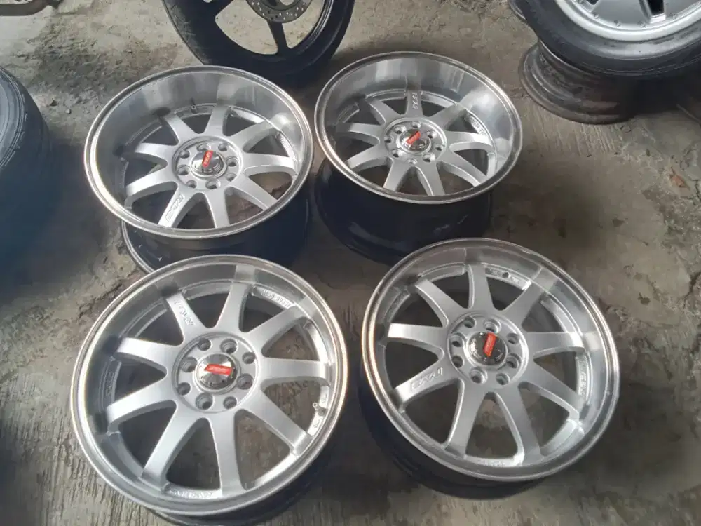 Jual velg rays Ring 16 lebar 7/8,5 et 40/30 4×100/114 velg doang