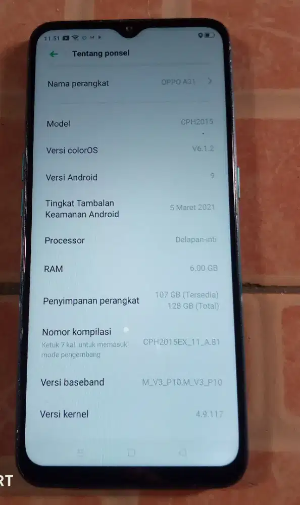 OPPO A 31 RAM 6/128
