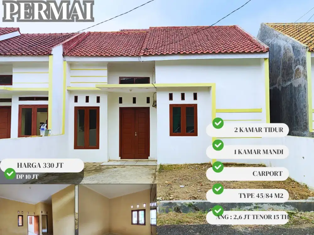 RUMAH CICILAN 2 JT DI KEDAMAIAN BANDAR LAMPUNG