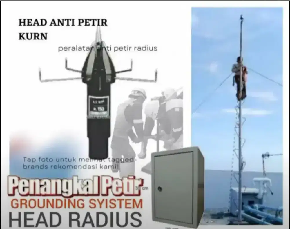 Teknisi ahli jasa pasang penangkal petir dan grounding mesin