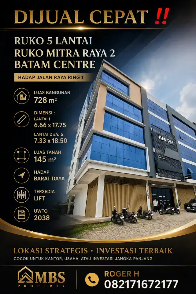 Ruko hook mitra raya 2 ring 1 ruko 5 lantai
