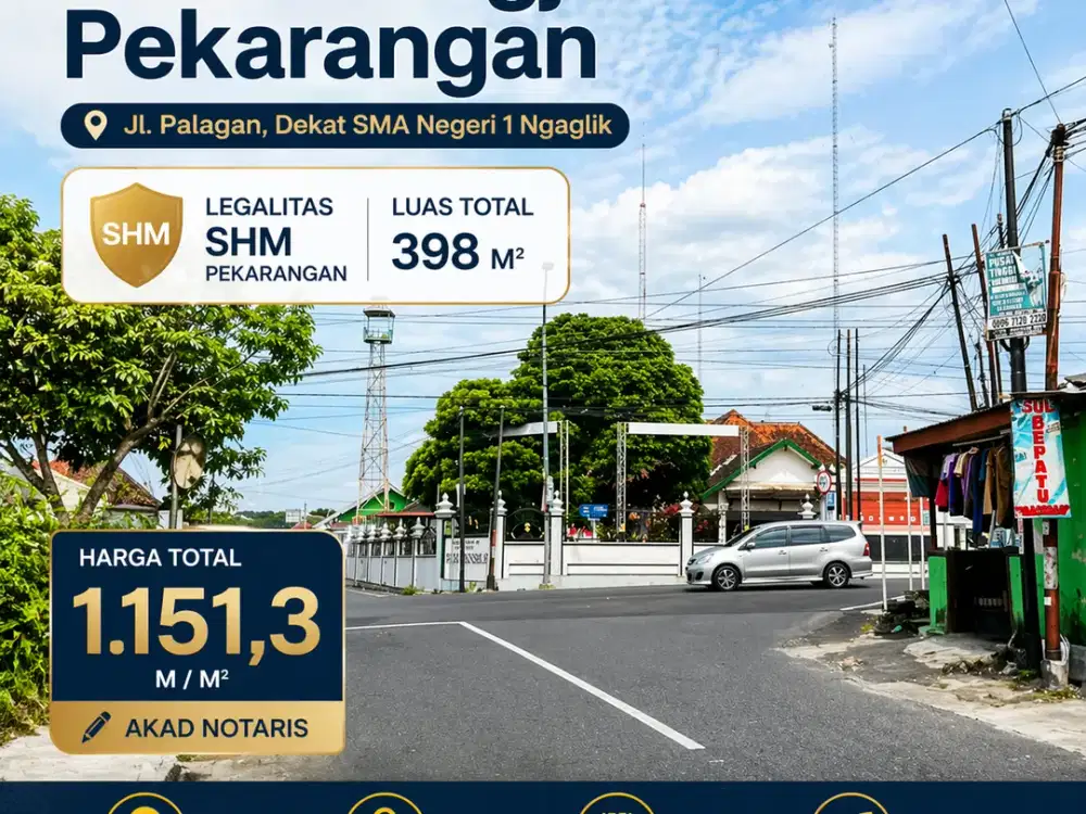 Tanah Pekarangan Jl. Palagan km 11, Lingkungan Perumahan & Pemukiman, udara sejuk asri lingkungan Nasionalis