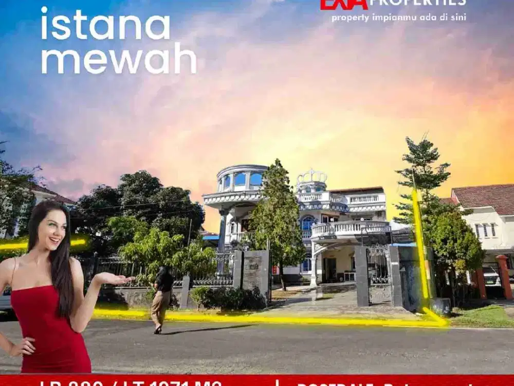 dijual Rumah istana 2.5 lantai Rosedale 1071 M2 Halaman luas lokasi tengah kota batam