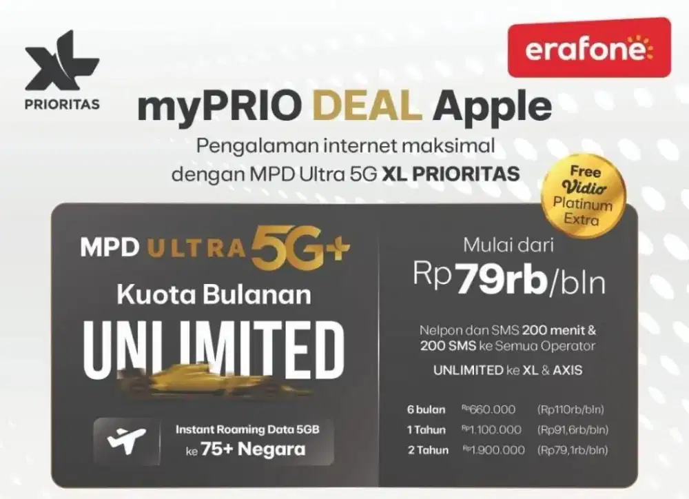 Promo XL ULTRA 5G KUOTA UNLIMITED