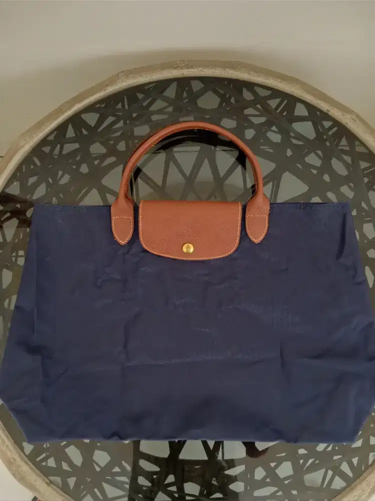 Longchamp le pliage original Tote bag warna navy