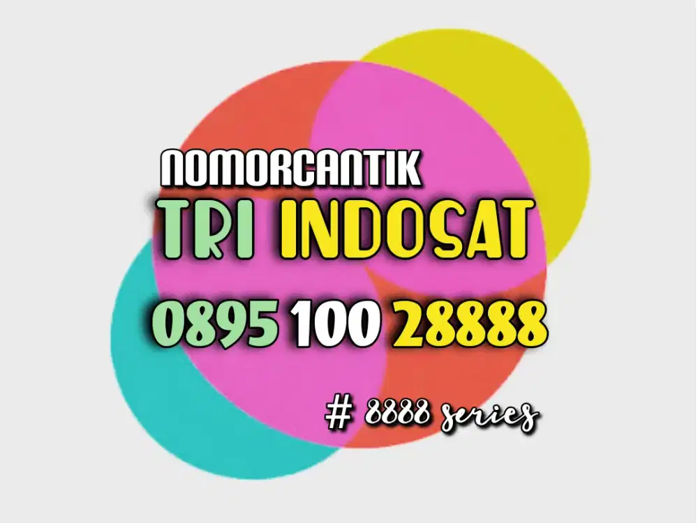 (bisa COD) Nomor CANTIK kartu TRI INDOSAT HOKI kuarted 8888 #02