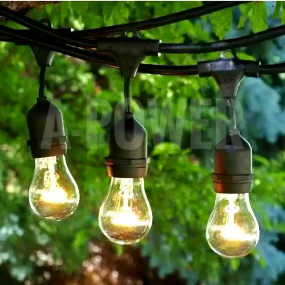 Fitting Lampu Gantung Cafe Outdoor Anti Air / Indoor Dekorasi 10m E27