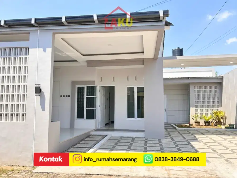 Rumah Estetik High Ceiling di Jatisari Mijen Desain Mewah Siap Huni Luas Carport 2 Mobil Lega