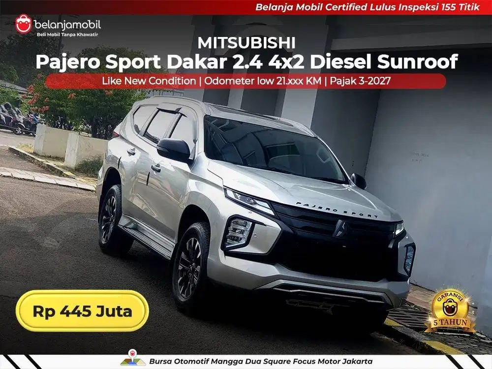 [ LOW KM 21RB ] Mitsubishi Pajero Sport Dakar 2.4 Sunroof 2021/2022