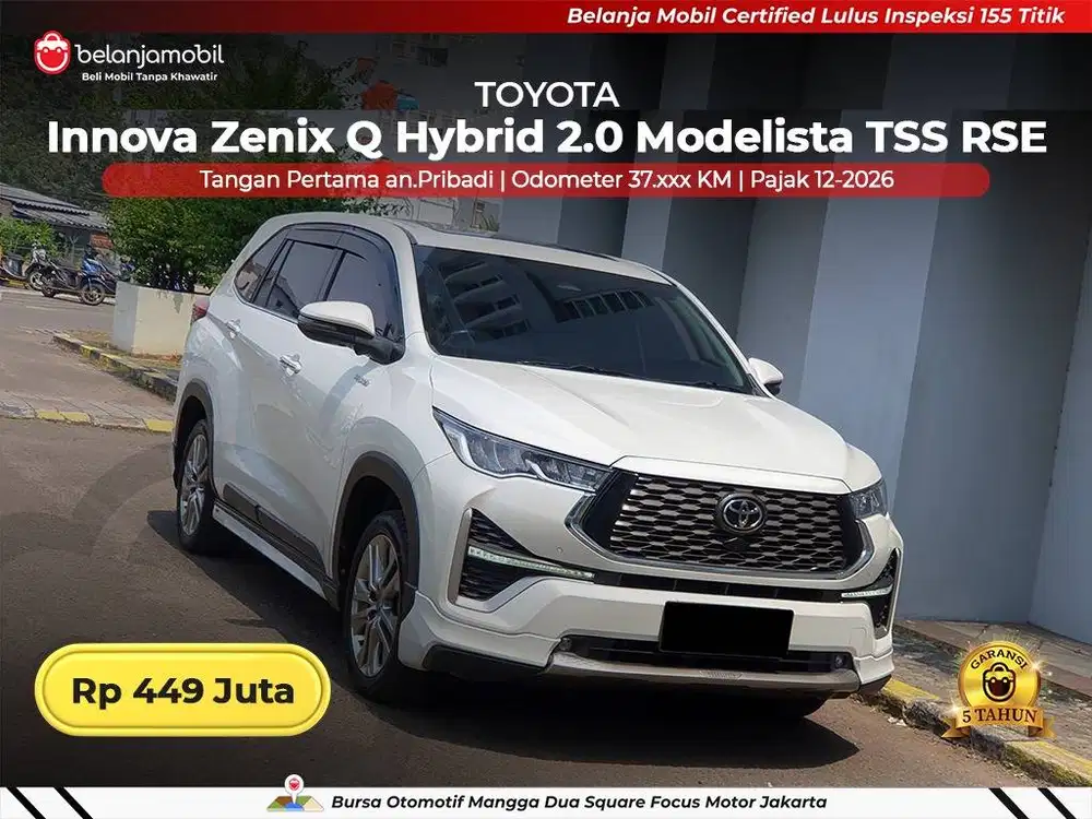 [BERGARANSI] Toyota Innova Zenix Q Hybrid Modelista TSS 2RSE 2023 2024