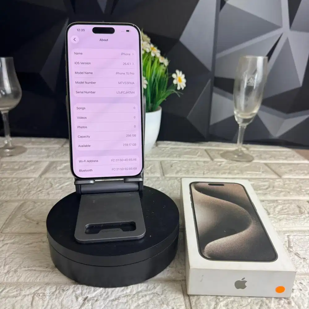 iphone 15 pro 256gb Ex ibox Fullset ori Bisa COD dan TT