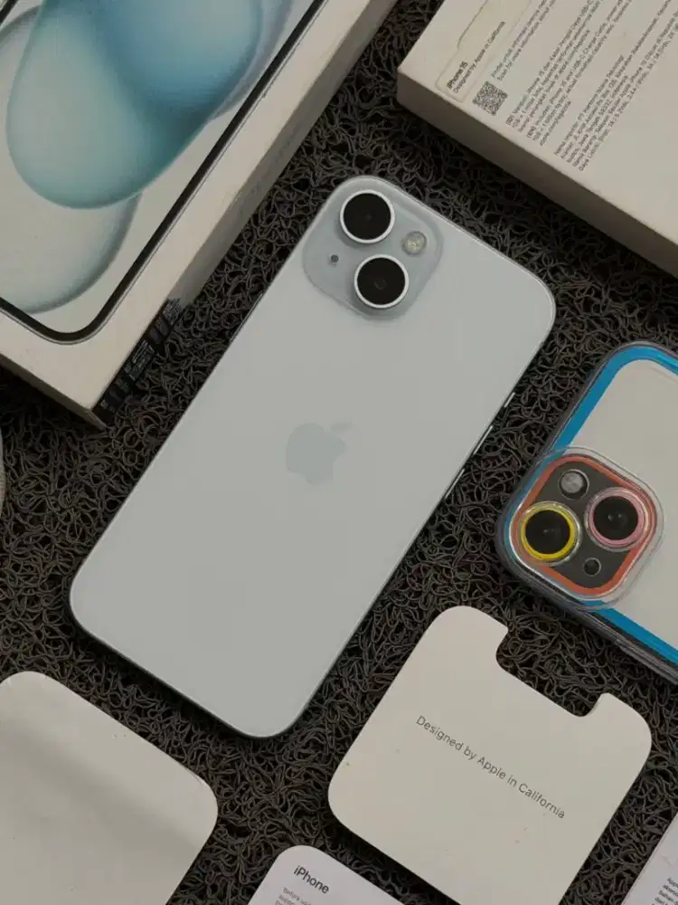 iPhone 15 Blue 128gb Resmi Fullset OK