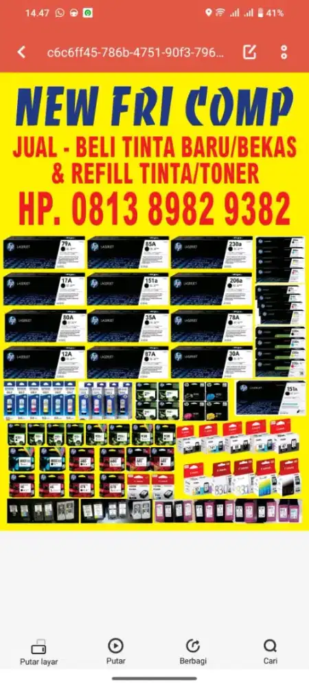 Beli tinta cartridge printer