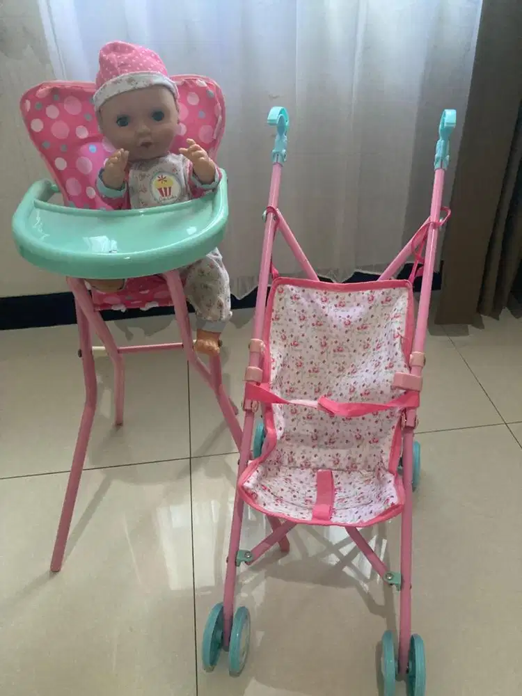 Boneka stroller dan  mainan merk elc