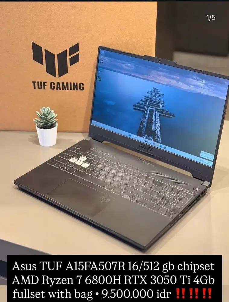 Laptop Asus Tuf Gaming A15 FA507R Ryzen 7 6800h 16/512 RTX 3050ti