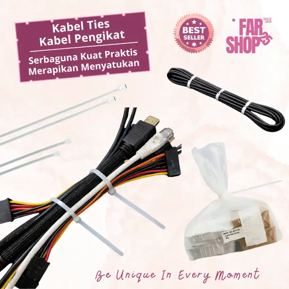 100 Pcs Kabel Ties Putih Kabel Pengikat Serbaguna Murah Kuat Praktis