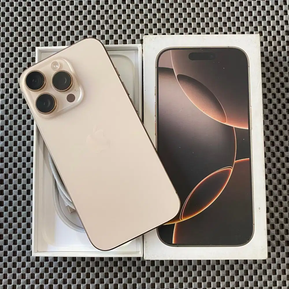 iPhone 16 Pro 128 Dessert Titanium Garansi Resmi iBox