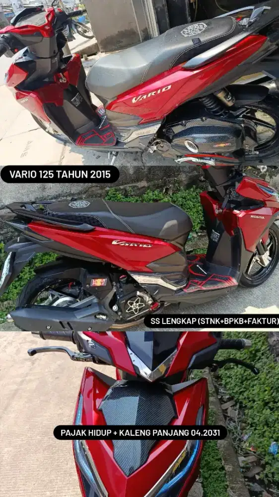 Vario 125 Merah Glosy tahun 2015