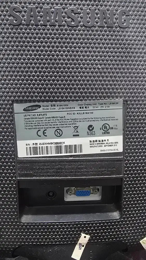 Jual Layar Komputer LED 18.5 Inci Second, Kondisi OK