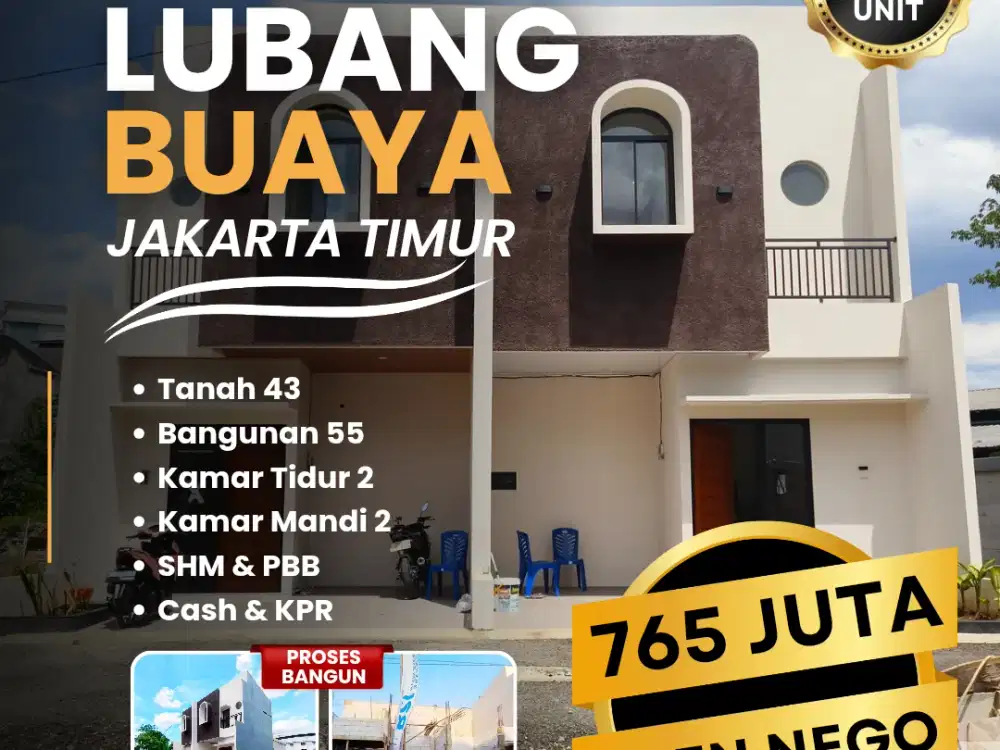 Dijual Rumah 2 Lantai Lubang Buaya Jakarta Timur