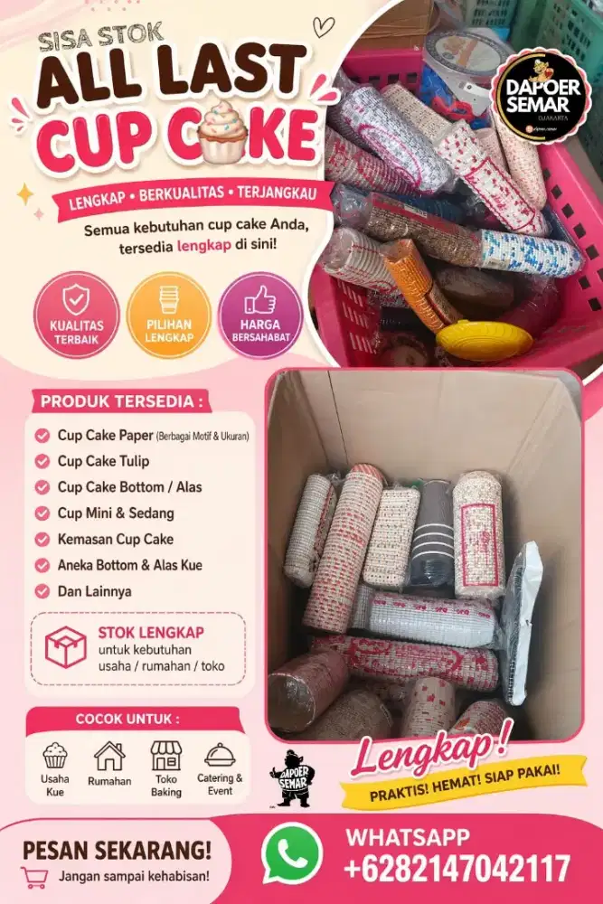 CUP CAKE KERTAS OBRAL SISA STOK