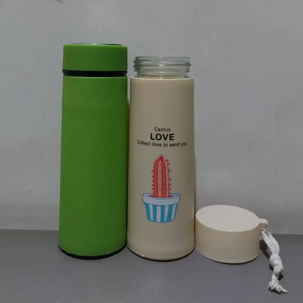 Botol minum kaca unik 2buah