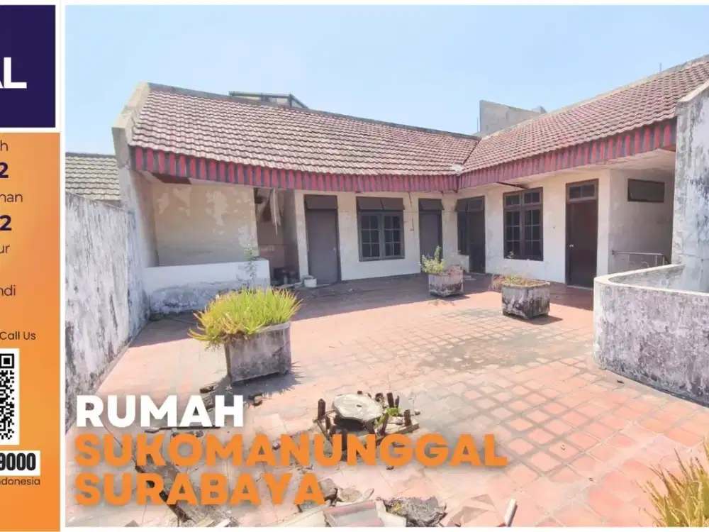 Jual Rumah Besar Sukomanunggal 420 m² – Pinggir Jalan Kembar, Cocok Usaha & Hunian