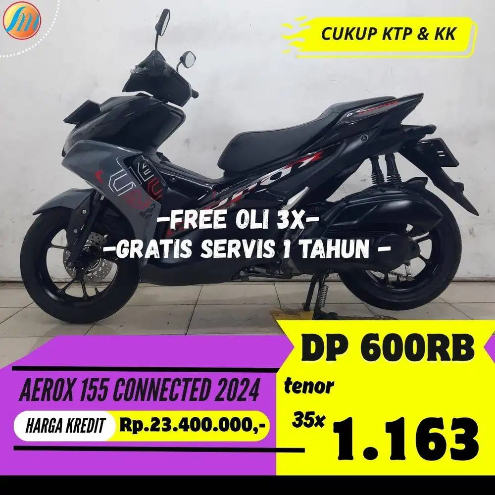 KREDIT YAMAHA AEROX 155 CONNECTED 2024 DP 600RIBU ANGSURAN RENDAH