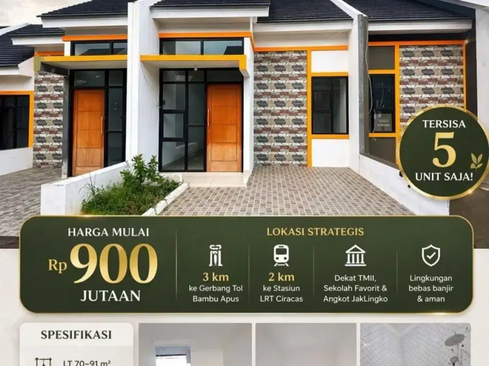 Jual Rumah di Jakarta Bambu Apus Langsung Pinggir Jalan Jaklingko