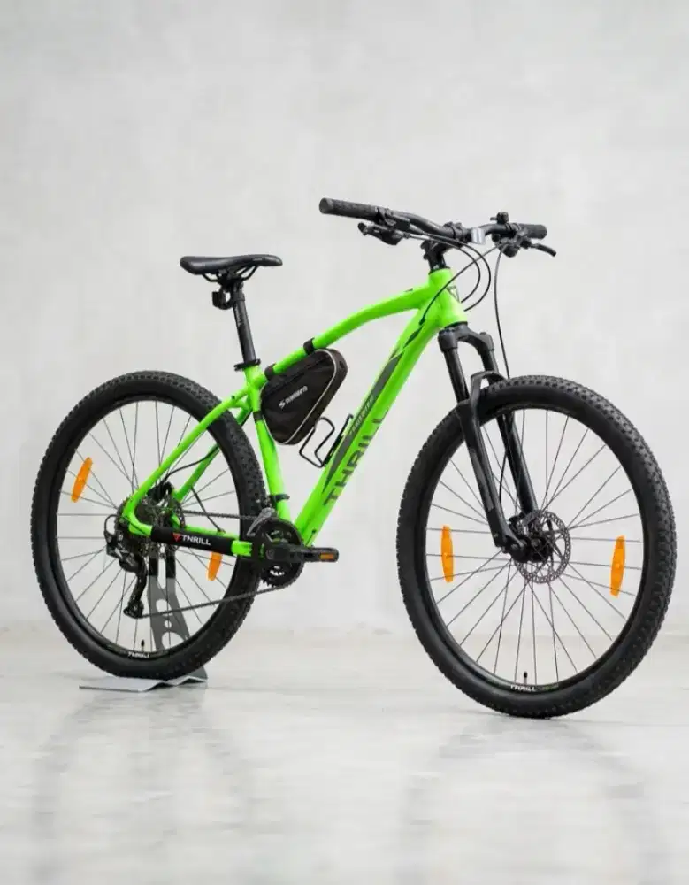 Sepeda MTB Thrill Ravage Lime Green – Kondisi Mulus & Terawat!