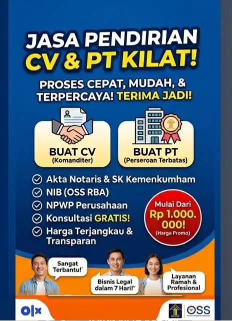 Jasa Pendirian PT, CV, & Izin Usaha - Amanah & Berpengalaman