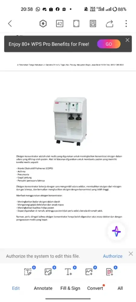 oksigen konsentrator