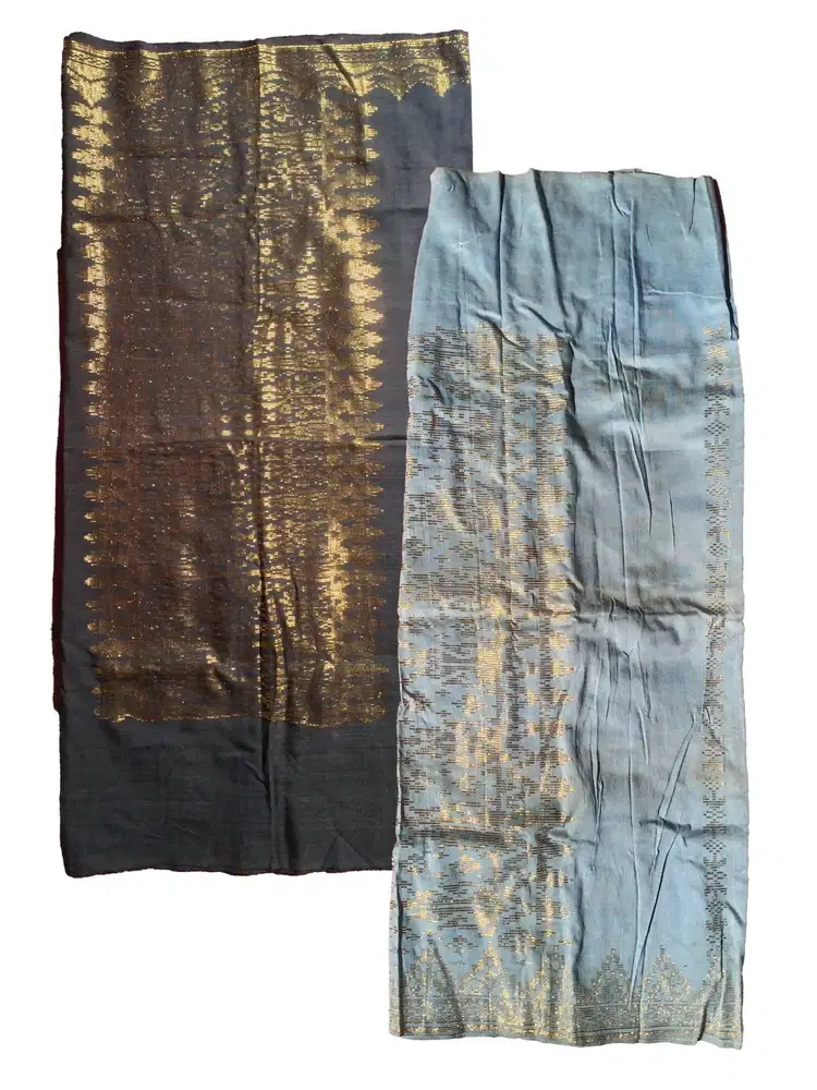Bundling Kain/sarung songket antik asli Palembang tenun dg benang emas