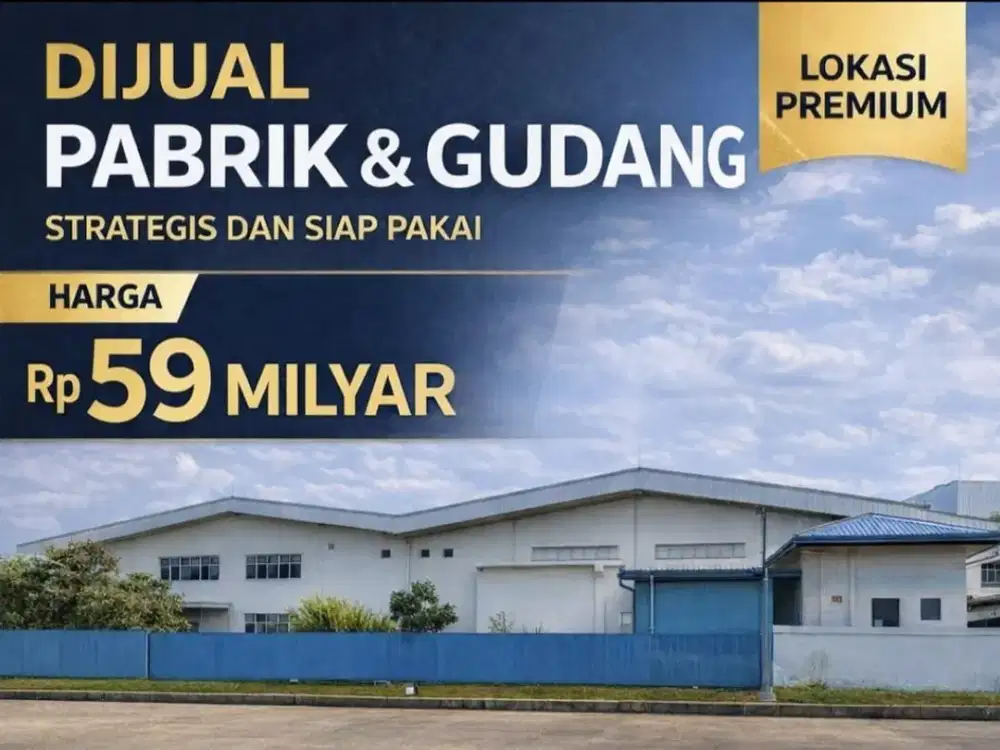 Pabrik dan Gudang Kawasan New Industry City (Knic) Karawang Barat