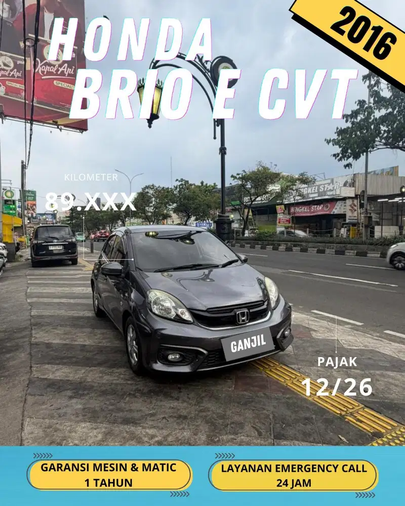 HONDA BRIO E SATYA CVT MATIC 2016 / GANJIL
