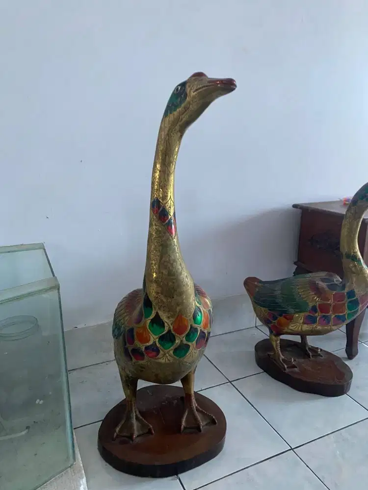 Pajangan Kuningan Angsa