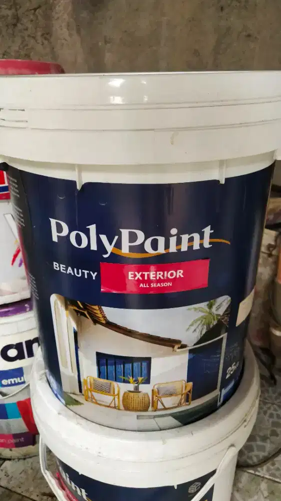 Jual Cat Eksterior abu abu dan biru muda 25 kg