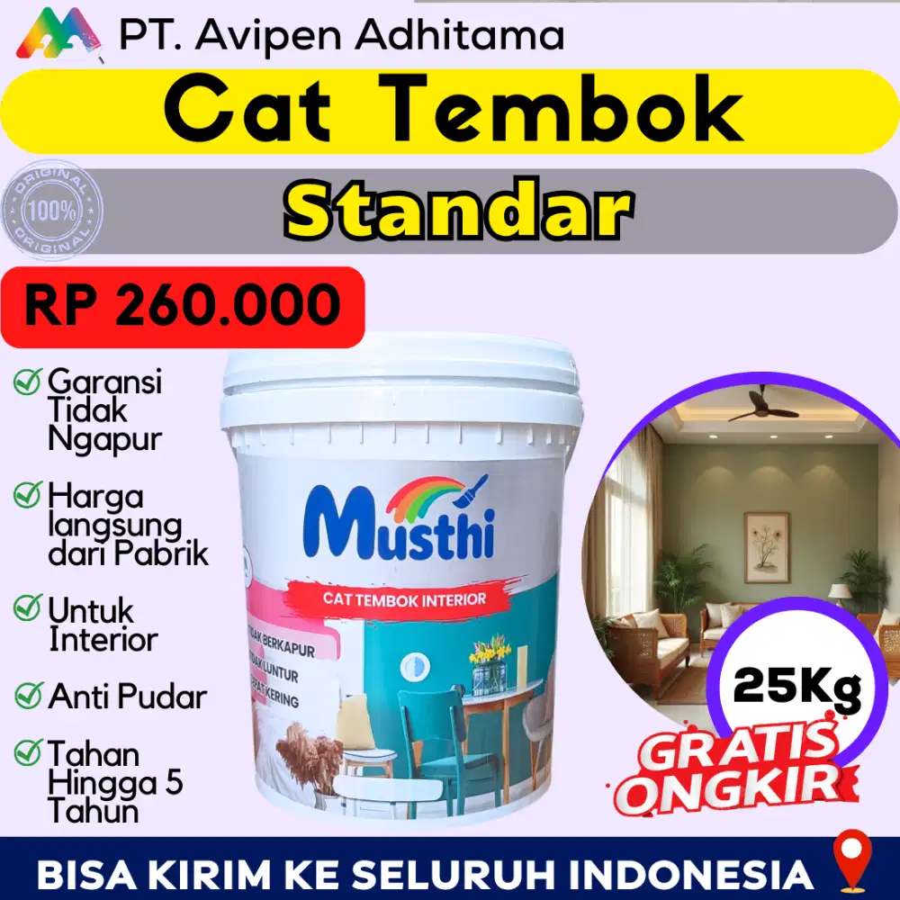 Cat Dinding Interior 20 Kg Cocok Untuk Rumah & Proyek medan
