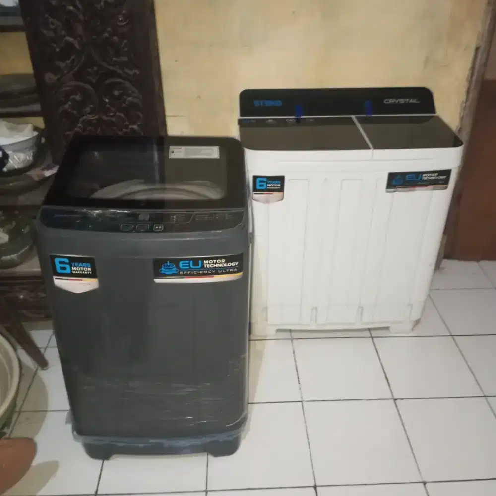 Mesin cuci satu tabung dan 2 tabung baru no minus.