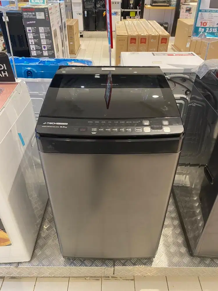 Mesin cuci loading atas SHARP 8.5KG 180 WATT