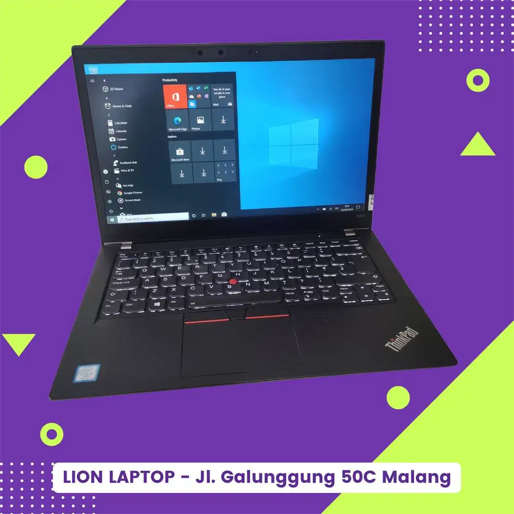 RAM 8GB Core i5 gen 8 Lenovo Thinkpad T480s SLIM [23|04]